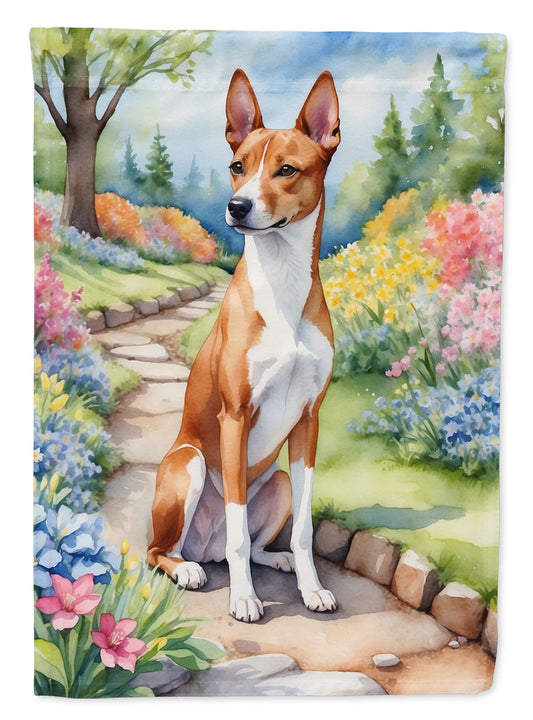 Basenji Spring Garden Garden Flag