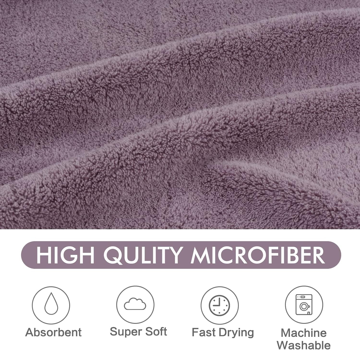 Dog Towel Super Absorbent Pet Bath Towel Microfiber Dog Drying Towel for Small, Medium, Large Dogs and Cats 30Inch X 50Inch Purple